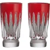 Waterford New Year Firework Set Of 2 Shot Glasses In Red