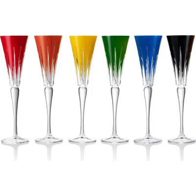WATERFORD WATERFORD NEW YEAR FIREWORK SET OF 6 TOASTING FLUTES
