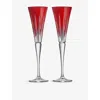Waterford New Year Firework Set Of Two Crystal-glass Flutes In White
