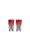 Waterford New Year Firework Set Of 2 Shot Glasses In Red