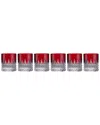 Waterford New Years Red Set Of 6 Small Tumblers In Red