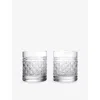 Waterford Opulence Set Of 2 Lead Crystal Tumbler Glasses In Transparent