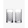 Waterford Opulence Set Of 2 Lead Crystal Highball Glasses In Transparent
