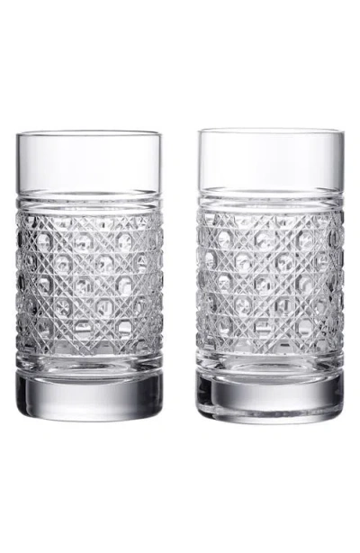 WATERFORD WATERFORD OPULENCE SET OF 2 LEAD CRYSTAL HIGHBALL GLASSES