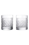 Waterford Opulence Set Of 2 Lead Crystal Tumbler Glasses In Transparent
