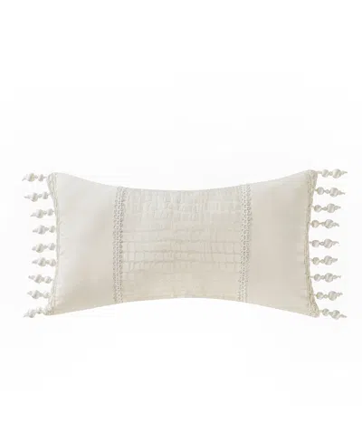 Waterford Paloma Soft Decorative Pillow, 11" X 22" In White