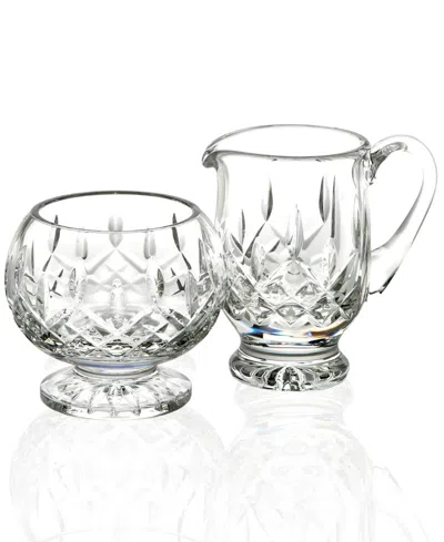 Waterford Serveware, Lismore Sugar & Creamer In Transparent