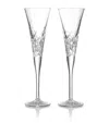 Waterford Celebrations Toasting Flute Crystal Glasses Set Of Two In Transparent