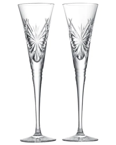 Waterford Set Of 2 Champagne Flutes In Transparent
