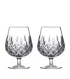 Waterford Set Of 2 Connoisseur Lismore Brandy Balloons
