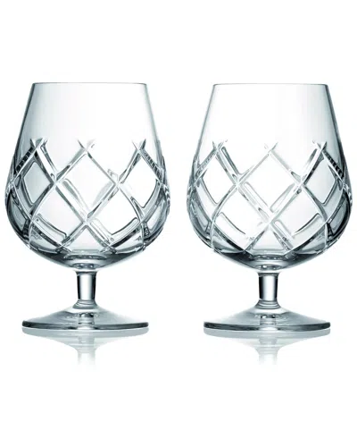 Waterford Set Of 2 Connoisseur Olann Brandy Balloon Glasses In Transparent