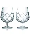 Waterford Connoisseur Olann Balloon-rim Crystal Tumblers Set Of Two In Transparent