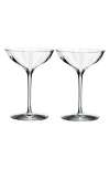 Waterford Set Of 2 Coupe Glasses In Elegance Optic