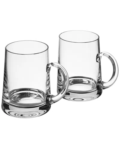 Waterford Set Of 2 Craft Brew Beer Mugs In Transparent
