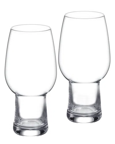 Waterford Set Of 2 Craft Brew Ipa Glasses In Transparent