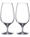 Waterford Set Of 2 Craft Brew Stemmed Beer Glasses In Transparent