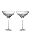 Waterford Set Of 2 Crystal Copper Coast Coupe Glasses In Clear