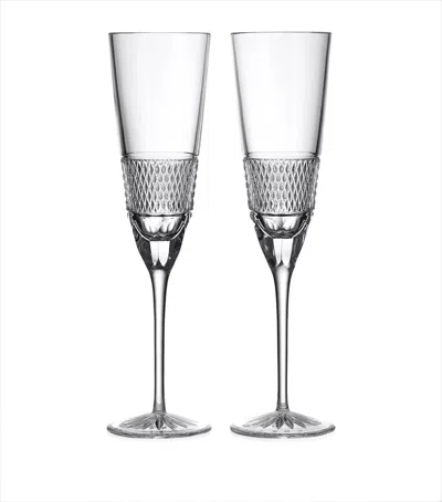 Waterford Copper Coast Crystal-glass Flutes 275ml Set Of Two In Clear