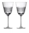 Waterford Set Of 2 Crystal Copper Coast White Wine Glasses In Clear