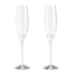 Waterford Elegance Optic Crystal Champagne Flute Set Of Two In Clear