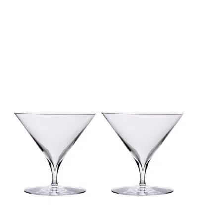 Waterford Set Of 2 Elegance Martini Glasses In Clear