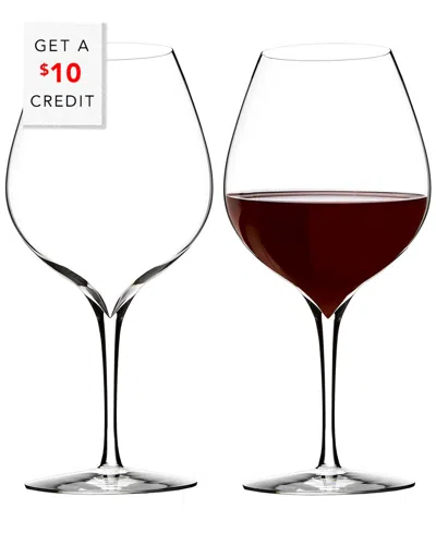 Waterford Set Of 2 Elegance Merlot Wine Glasseswith $10 Credit In Multi