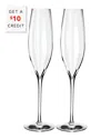 Waterford Elegance Optic Crystal Champagne Flute Set Of Two In Transparent