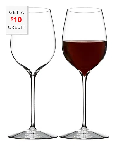 Waterford Set Of 2 Elegance Pinot Noir Wine Glasseswith $10 Credit In Transparent