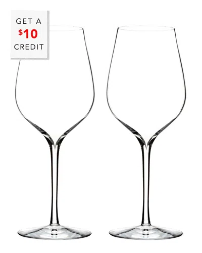 Waterford Set Of 2 Elegance Sauvignon Blanc Wine Glasseswith $10 Credit In Transparent