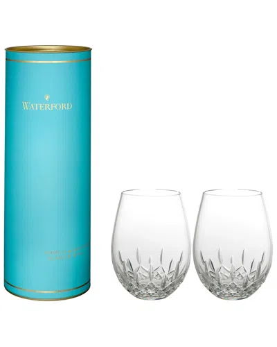 Waterford Set Of 2 Giftology Lismore Nouveau Red Wine Glasses In Transparent
