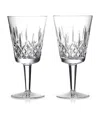 Waterford Lismore Set Of 2 Large Goblets In Clear