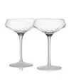 Waterford Lismore Arcus Coupe Crystal Glasses Set Of Two In Clear