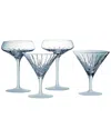 Waterford Set Of 2 Lismore Arcus Coupes In Blue
