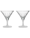 Waterford Lismore Arcus Crystal Martini Glasses Set Of Two In Transparent