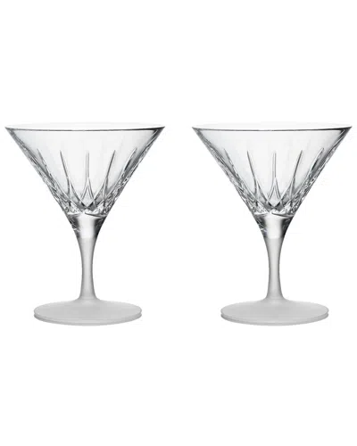WATERFORD WATERFORD SET OF 2 LISMORE ARCUS MARTINI GLASSES