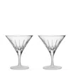 Waterford Lismore Arcus Crystal Martini Glasses Set Of Two In Clear