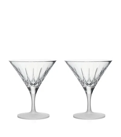 WATERFORD SET OF 2 LISMORE ARCUS MARTINI GLASSES