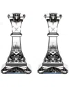 Waterford Set Of 2 Lismore Candlesticks In Transparent
