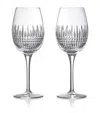 Waterford Set Of 2 Lismore Diamond Essence Goblet Glasses