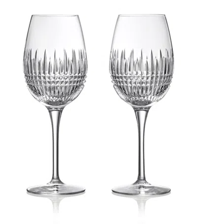 Waterford Set Of 2 Lismore Diamond Essence Goblet Glasses