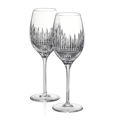 Waterford Lismore Diamond Essence White Wine Medium 15.5oz, Set Of 2 In Clear