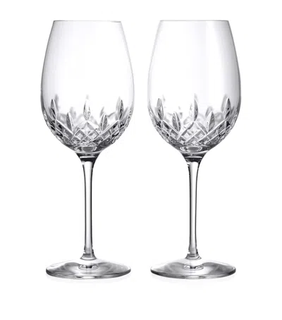 Waterford Set Of 2 Lismore Essence Goblet Wine Glasses In Transparent