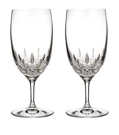 WATERFORD SET OF 2 LISMORE ESSENCE ICED BEVERAGE GLASSES