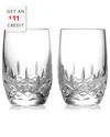 Waterford Lismore Essence Set Of 2 Lead Crystal Shot Glasses