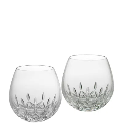 WATERFORD SET OF 2 LISMORE ESSENCE STEMLESS RED WINE GLASSES