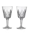 Waterford Set Of 2 Lismore Goblet Glasses In Clear