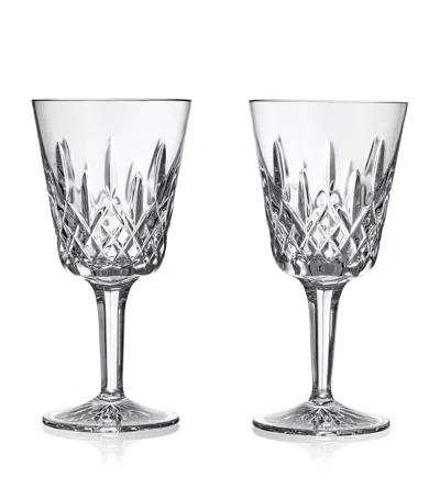 Waterford Set Of 2 Lismore Goblet Glasses In Clear