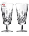 Waterford Lismore Crystal Iced Beverage Glasses 350ml Set Of Two