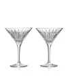 Waterford Set Of 2 Lismore Martini Glasses