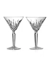 Waterford Set Of 2 Lismore Martini Glasses